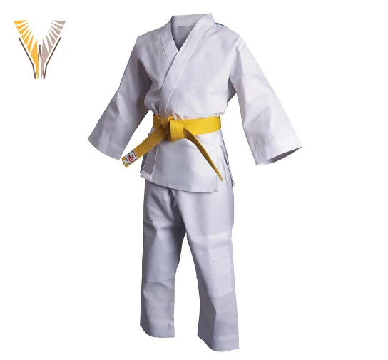 ttraining suit judo white yellow Youngs Weare